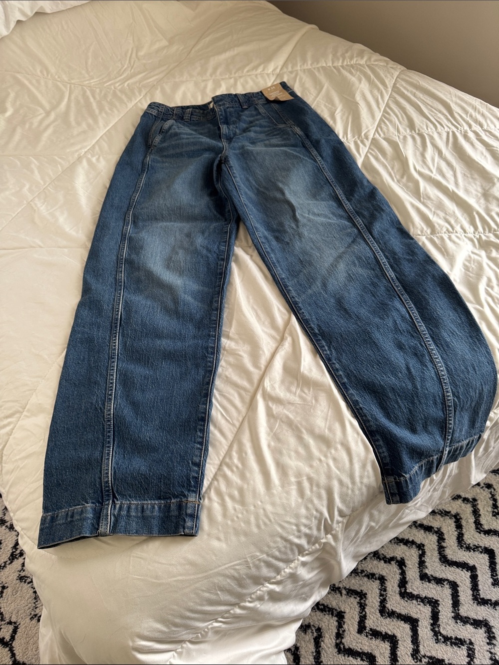 Madewell Women's Barrel Leg Blue Denim Jeans-new with tags -size 29